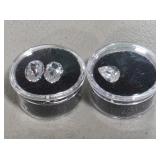 Three Topaz Clear Gemstones