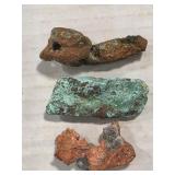 3pc Native Copper Oxidized Glacial Float