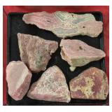 (6) Argentine Rhodochrosite Mineral Specimens