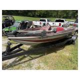 1986 VISION 16 FT BASS BOAT
