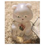 Fenton Opalescent Glass Hand Painted Bear