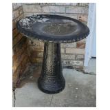 Black Concrete Bird Bath