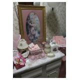 Pink & White Bathroom Decor & Laundry Baskets