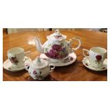 Misc. Roses Tea Set w/o Creamer