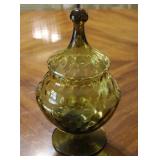 MC Italian Empoli Green Glass Apothecary Jar