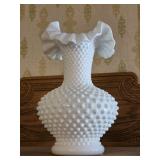 Fenton Hobnail Milk Glass Vase #2