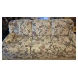 Traditional 3 Cushion Sofa w/ Floral Print