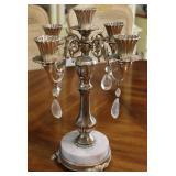 5 Arm Metal Marble Based Candelabra