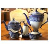 Bombay Company Blue & White Porcelain Coffee Set