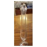 EAPG Clear Glass Swung Vase