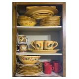 35pc Farmhouse Rooster China Dish Set