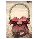Fenton Art Glass Mulberry Basket