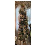 6ft Slender Red/ Gold Decorated Christmas Tree