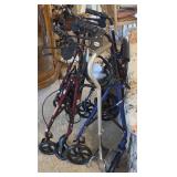 2 Foldable Walkers w/ Cane