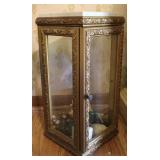 Rococo Style Giltwood Marble Top Display Cabinet