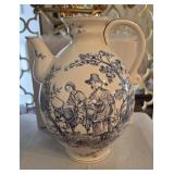 Tabletops Unlimited New England Blue Toile Pitcher