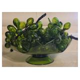 MCM Viking Art Glass Bowl & Grapes