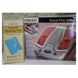Sunbeam Heating Pad & Homedics Foot Pro Massager