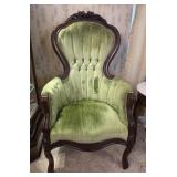 Victorian Style High Back Parlor Armchair #1