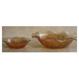 Jeannette Glass Iris & Herringbone Carnival Bowls