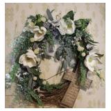 Farmhouse Style Grapevine Magnolia Flower Wreath