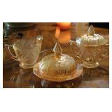 Jeannette Glass Iris & Herringbone Carnival Glass