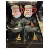 Pampered Chef Holiday Plates & Winter Wishes Mugs