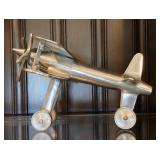 Polished Silver Metal Airplane
