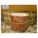 6pc 222 Fifth Maharana Fine Porcelain Bowls