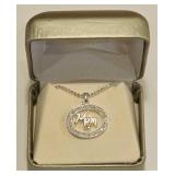 JC Pennny MOM Silver Crystal Necklace