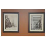 Eiffel Tower & Parisian Street Framed Pictures