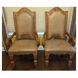 2pc Monte Carlo Pecan Captain Chairs by Michael A