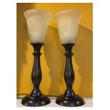 2pc Uplight Frosted Table Lamps