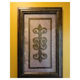 Bronze Tone Scroll Work Picture 35x22