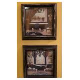 2pc Elegant Bathroom Scene Art Pictures