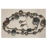 Australian Crystal Necklace w/ Earrings