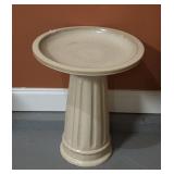 Tan Ceramic Bird Bath