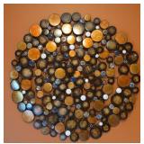 Copper Bronze & Brass Cluster Art Sculpture