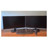 2 Dell Monitors, Keyboard & Blink Adapter