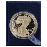 1998-P PROOF SILVER EAGLE - BOX AND COA