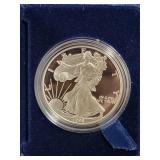 1998-P PROOF SILVER EAGLE - BOX AND COA