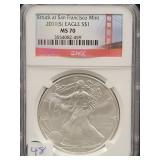 2011-S SILVER EAGLE - NGC: MS 70 - STRUCK AT