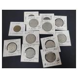 (12) WWII AND POST WAR FRENCH COINS