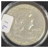 1952 FRANKLIN SILVER HALF DOLLAR -