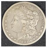 1881-S MORGAN SILVER DOLLAR