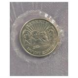 1991 MOUNT RUSHMORE ANN. UNC CLAD HALF DOLLAR -