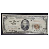 SERIES OF 1929 "BROWN SEAL" $20 NATIONAL CURRENCY