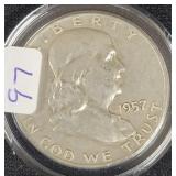 1957-D FRANKLIN SILVER HALF DOLLAR -