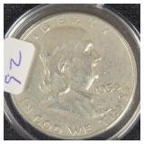1954-D FRANKLIN SILVER HALF DOLLAR -