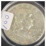 1949-D FRANKLIN SILVER HALF DOLLAR -